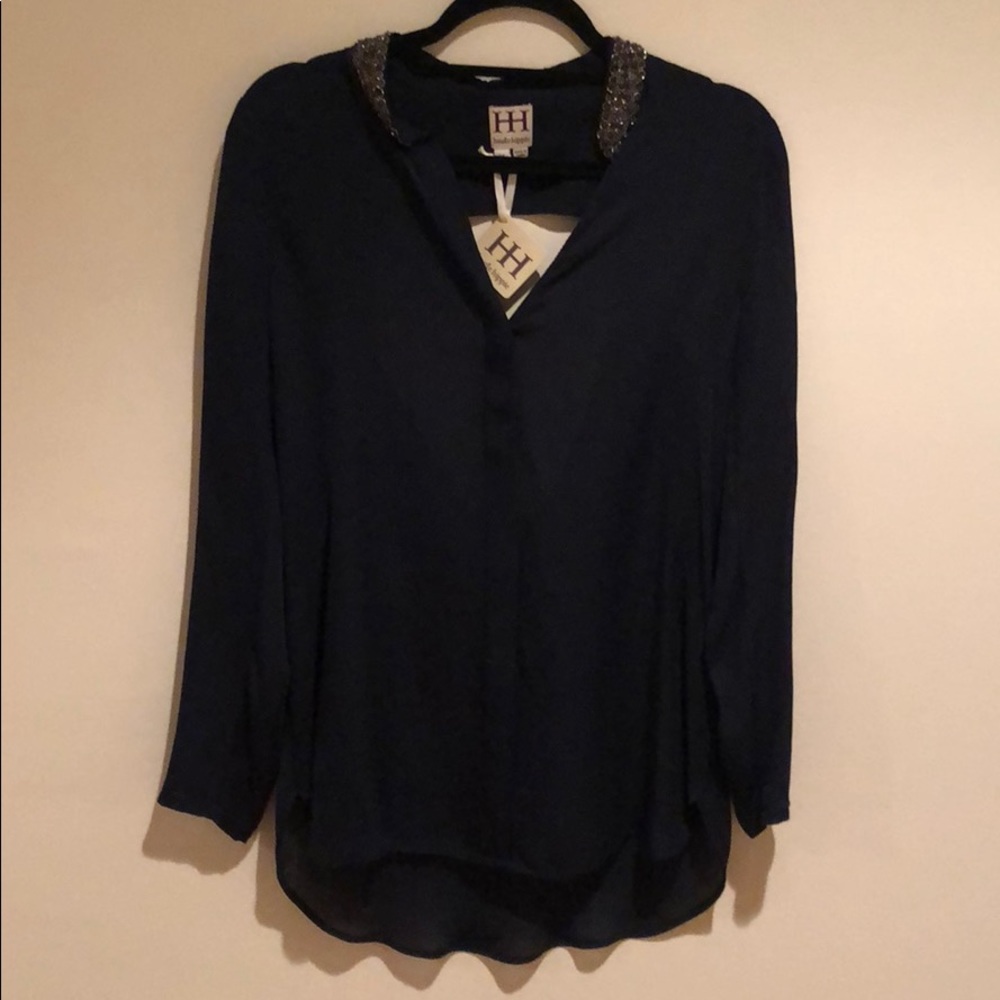 Haute Hippe Embellished Blouse